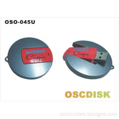 Twist style USB flash drive with Flying Disk Shape